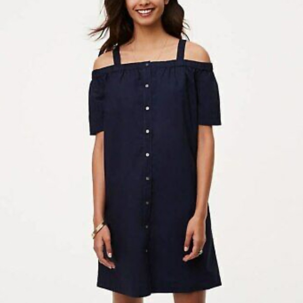 Loft off the shoulder shirt dress, XSP